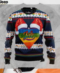 Lgbt Heart Christmas Unisex Crewneck Sweater