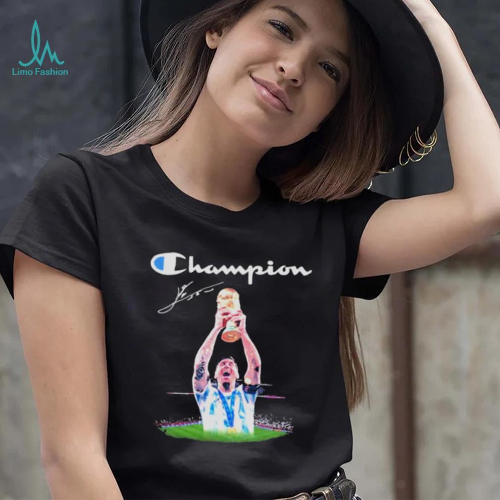 Lionel Messi 2022 World Cup Champion signature shirt Lionel Messi 2022 World Cup Champion signature shirt