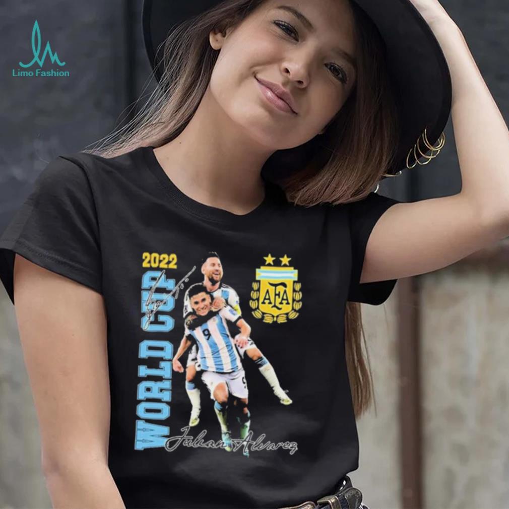 Lionel Messi And Julian Alvarez Celebration Argentina World Cup 2022 Shirt Lionel Messi And Julian Alvarez Celebration Argentina World Cup 2022 Shirt