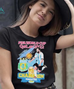 Lionel Messi Argentina Champion 2022 Qatar World Cup Shirt