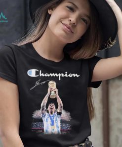 Lionel Messi Argentina Champion FIFA World Cup 2022 Signature T shirt