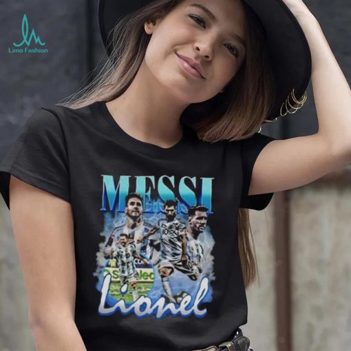 Lionel Messi Vintage Bootleg Champions World Cup 2022 Football Shirt