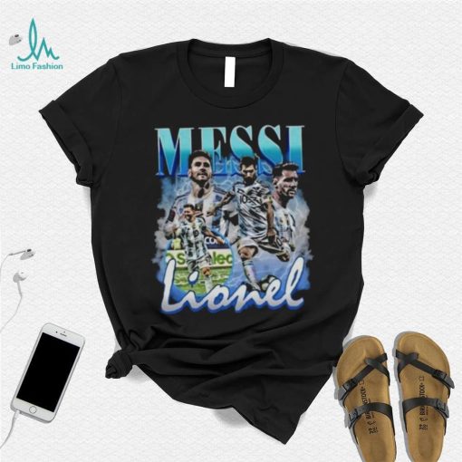 Lionel Messi Vintage Bootleg Champions World Cup 2022 Football Shirt
