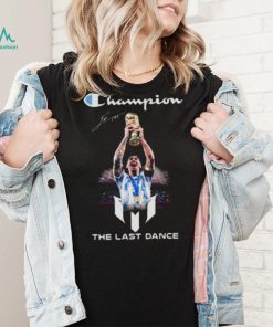 Lionel Messi World Cup 2022 Champions the last Dance signature shirt