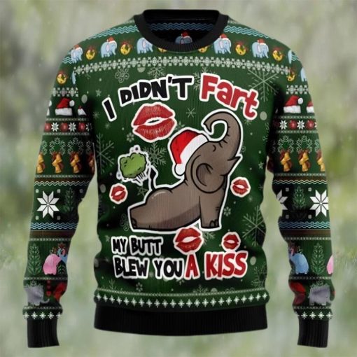 Little Elephant Didn_t Fart My Butt Blew You A Kiss 3D Sweater