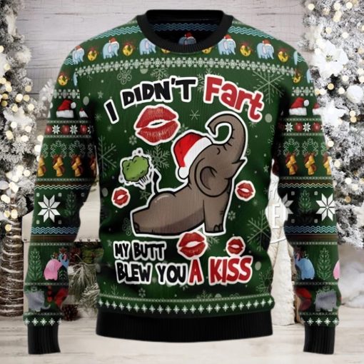 Little Elephant Didn_t Fart My Butt Blew You A Kiss 3D Sweater