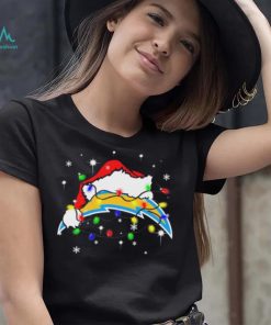 Los Angeles Chargers Santa Hat Christmas Light Shirt