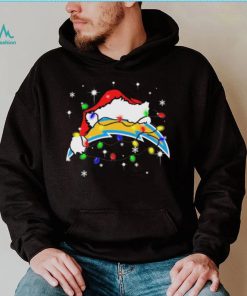 Los Angeles Chargers Santa Hat Christmas Light Shirt