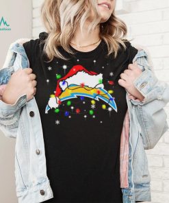 Los Angeles Chargers Santa Hat Christmas Light Shirt