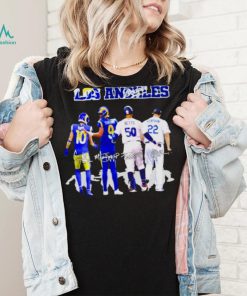 Los angles rams and los angeles Dodgers kupp stafford betts and kershaw signatures T shirt