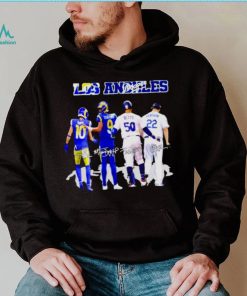 Los angles rams and los angeles Dodgers kupp stafford betts and kershaw signatures T shirt