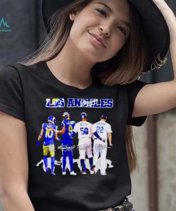 Los angles rams and los angeles Dodgers kupp stafford betts and kershaw signatures T shirt