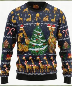 Love Giraffe Ugly Christmas Sweater Xmas Ugly Sweater