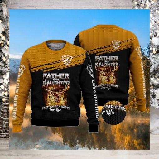 Love Hunting Father And Daughter Hunting Partners Ugly Christmas Sweater