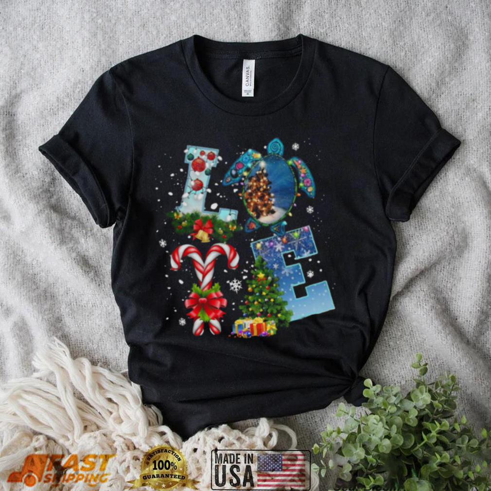 Love Turtle Merry Christmas Tree Gift Light shirt Love Turtle Merry Christmas Tree Gift Light shirt