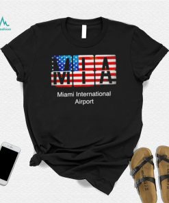 MIA Miami International Airport American flag shirt