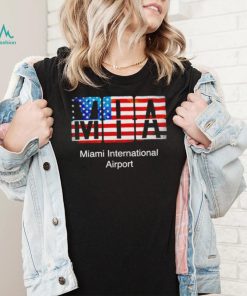 MIA Miami International Airport American flag shirt