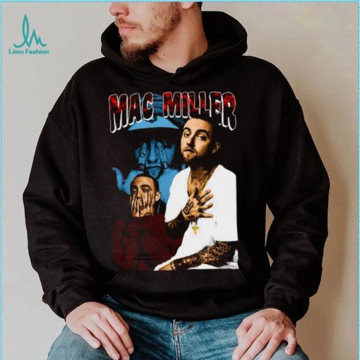 Mac Miller College Design Singer 90s shirt