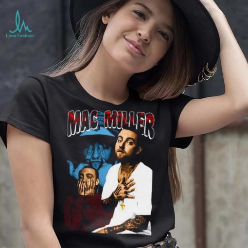 Mac Miller College Design Singer 90s shirt