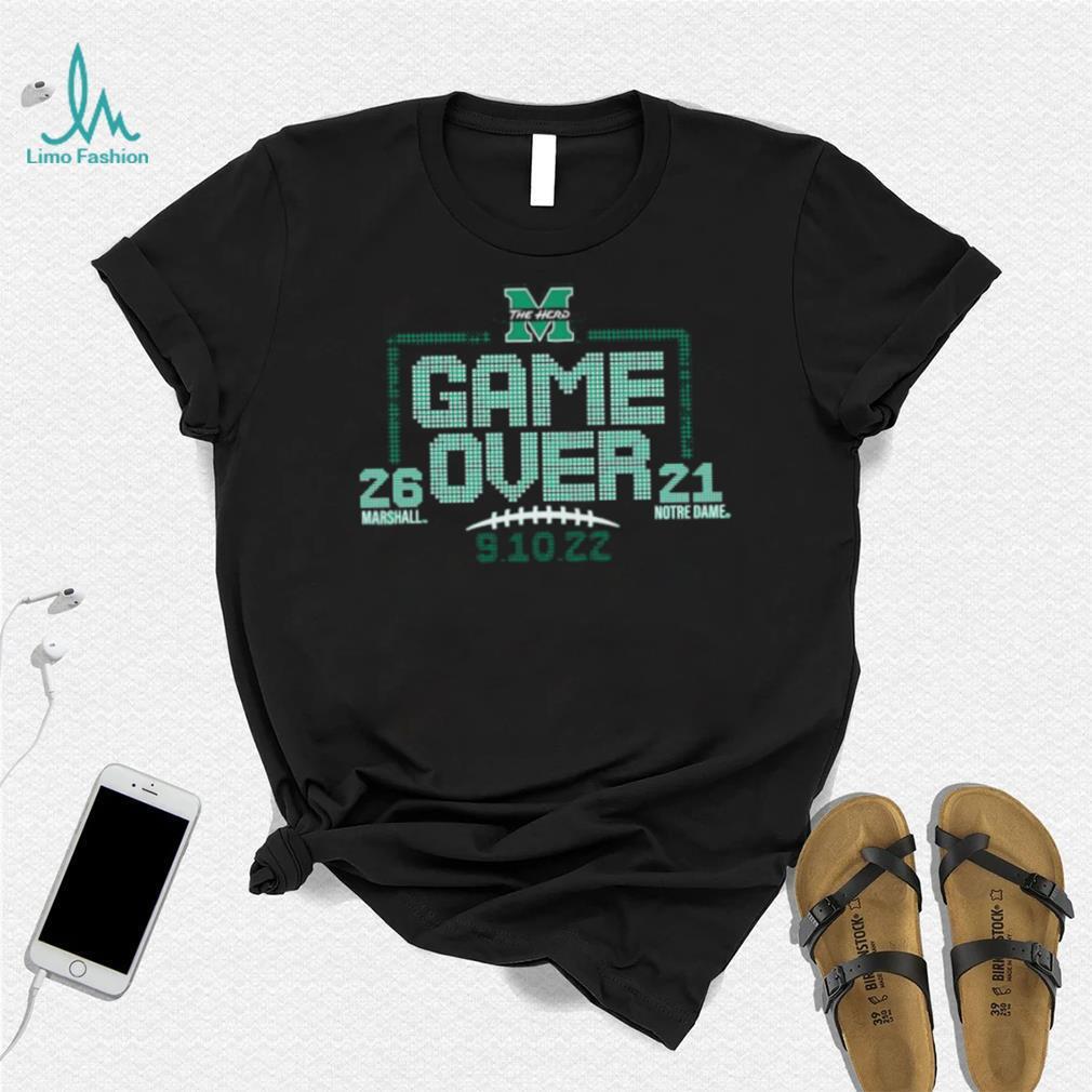 Marshall University Football Game Over Notre Dame Score T Shirt Marshall University Football Game Over Notre Dame Score T Shirt