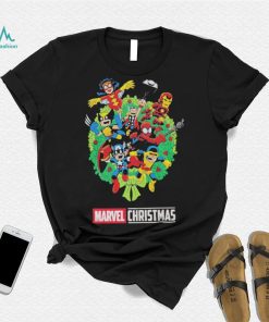 Marvel Christmas Wreath Shirt