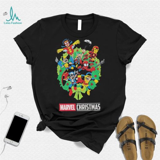 Marvel Christmas Wreath Shirt