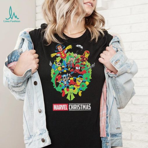 Marvel Christmas Wreath Shirt