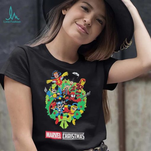 Marvel Christmas Wreath Shirt