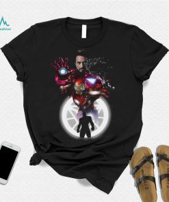 Marvel Iron Man Tony Stark Circle Light T shirt