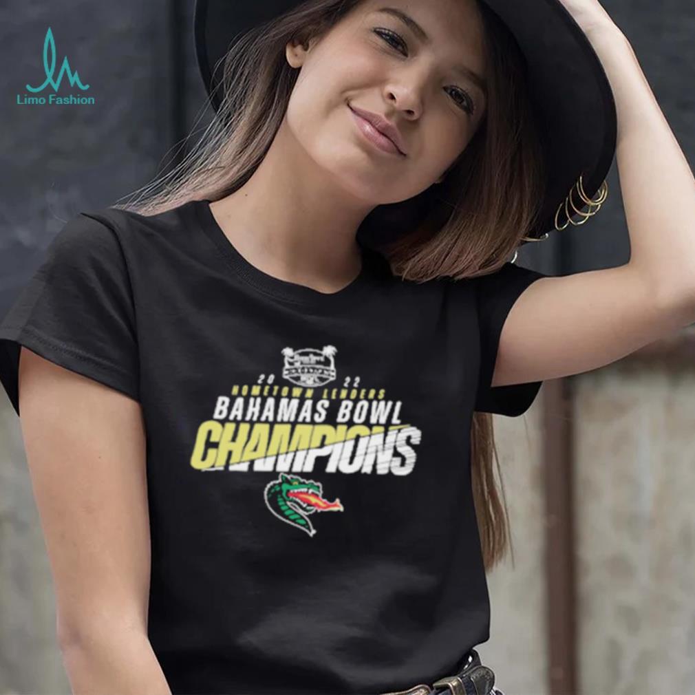 Men’s Green UAB Blazers 2022 Bahamas Bowls Champions Logo Shirt Men’s Green UAB Blazers 2022 Bahamas Bowls Champions Logo Shirt