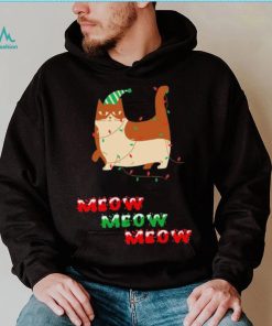 Meow Meow Meow Cat And Christmas Tree Shirt