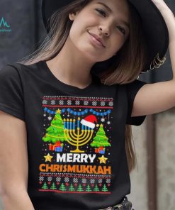 Merry Chrismukkah 2022 Happy Hanukkah Christmas Santa Hat Ugly Shirt