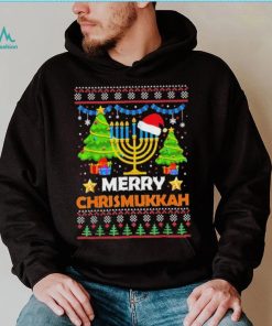 Merry Chrismukkah 2022 Happy Hanukkah Christmas Santa Hat Ugly Shirt