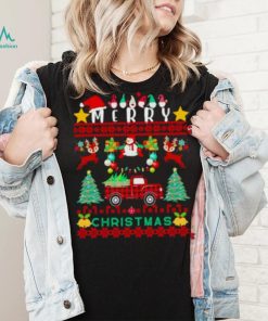 Merry Christmas Red Truck With Tree Shirt2