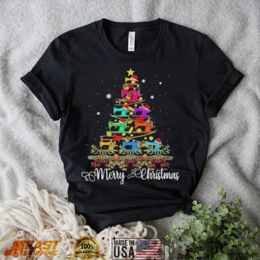 Merry Christmas sewing machine Christmas tree sweater