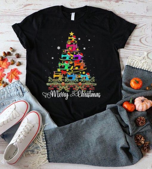 Merry Christmas sewing machine Christmas tree sweater