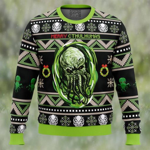 Merry Cthulhumas Cthulhu Ugly Christmas Sweater