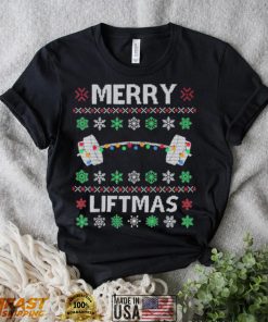 Merry liftmas gym workout fitness 2023 ugly Christmas shirt