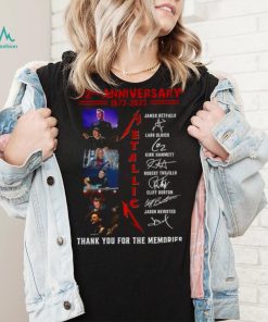 Metallica 42ND Anniversary 1973 2023 thank You for the memories signatures shirt