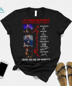 Metallica 42ND Anniversary 1973 2023 thank You for the memories signatures shirt