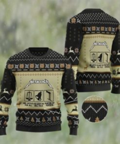 Metallica Ugly Christmas Sweater, Metalic Christmas Sweater 3D, Unique Gifts For Christmas