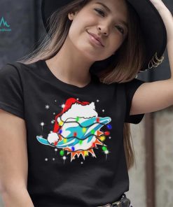 Miami Dolphins Santa Hat Christmas Light Shirt