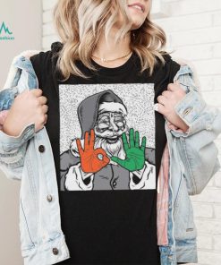 Miami Hurricanes Santa 305 Hands Shirt