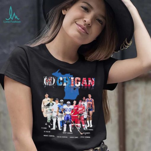 Michigan Ty Cobb Al Kaline Barry Sanders Isian Thomas Joe Oumars Shirt