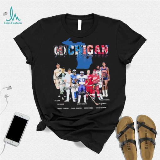 Michigan Ty Cobb Al Kaline Barry Sanders Isian Thomas Joe Oumars Shirt
