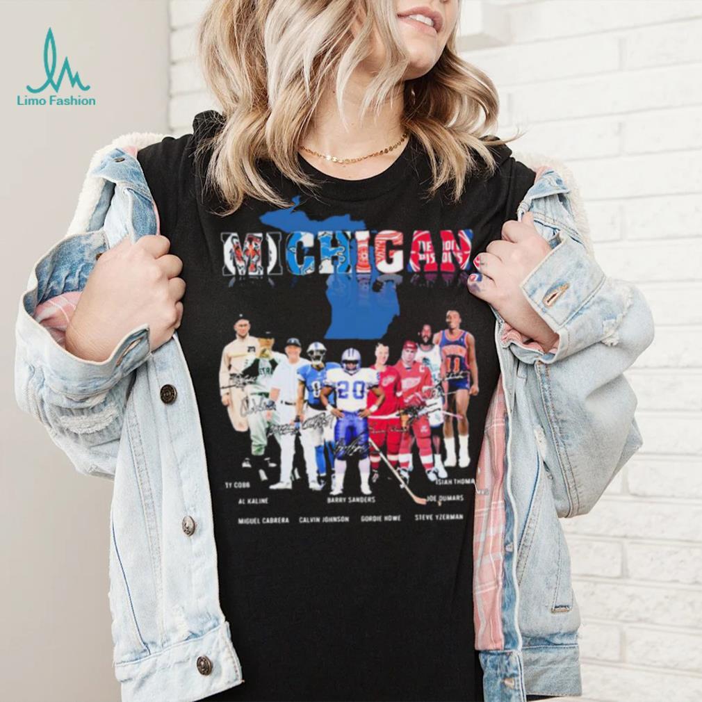 Michigan Ty Cobb Al Kaline Barry Sanders Isian Thomas Joe Oumars Shirt Michigan Ty Cobb Al Kaline Barry Sanders Isian Thomas Joe Oumars Shirt