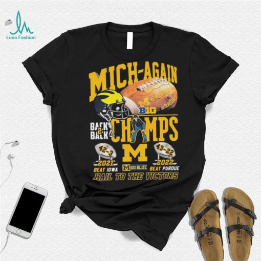 Michigan Wolverines Back To Back Big Ten Champs Hail To The Victors Shirt