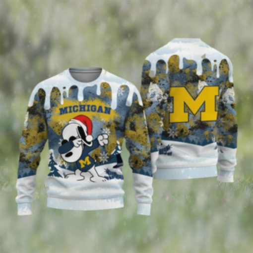 Michigan Wolverines Snoopy Dabbing The Peanuts Sports Football American 3D Sweater