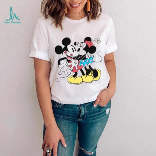 Mickey Mouse Kiss Minnie Mouse In Love Valentines Day T Shirt