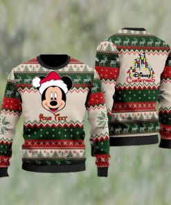 Mickey Santa Personalized Disney Cartoon Lover Christmas Gift Ugly Christmas Sweater